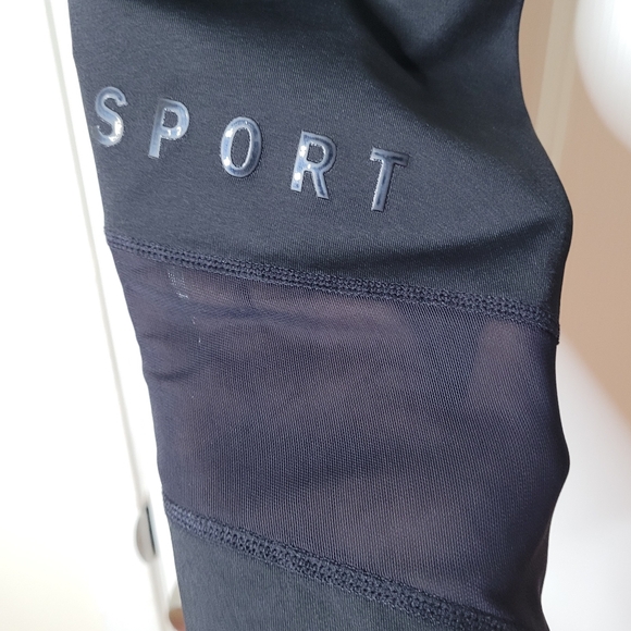 DKNY Sports Woman's High Waist Compressed Mesh Legging Black XL - Picture 9 of 14